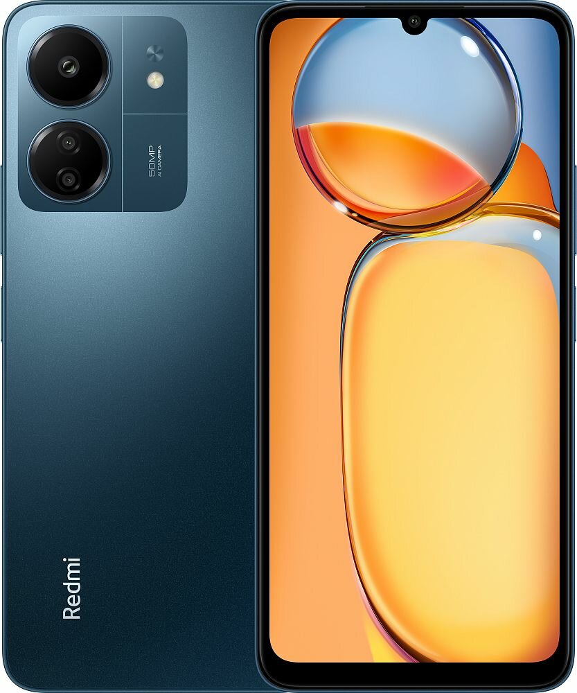 Смартфон XIAOMI Redmi 13C 4/128GB LTE DS, синий — фото 1
