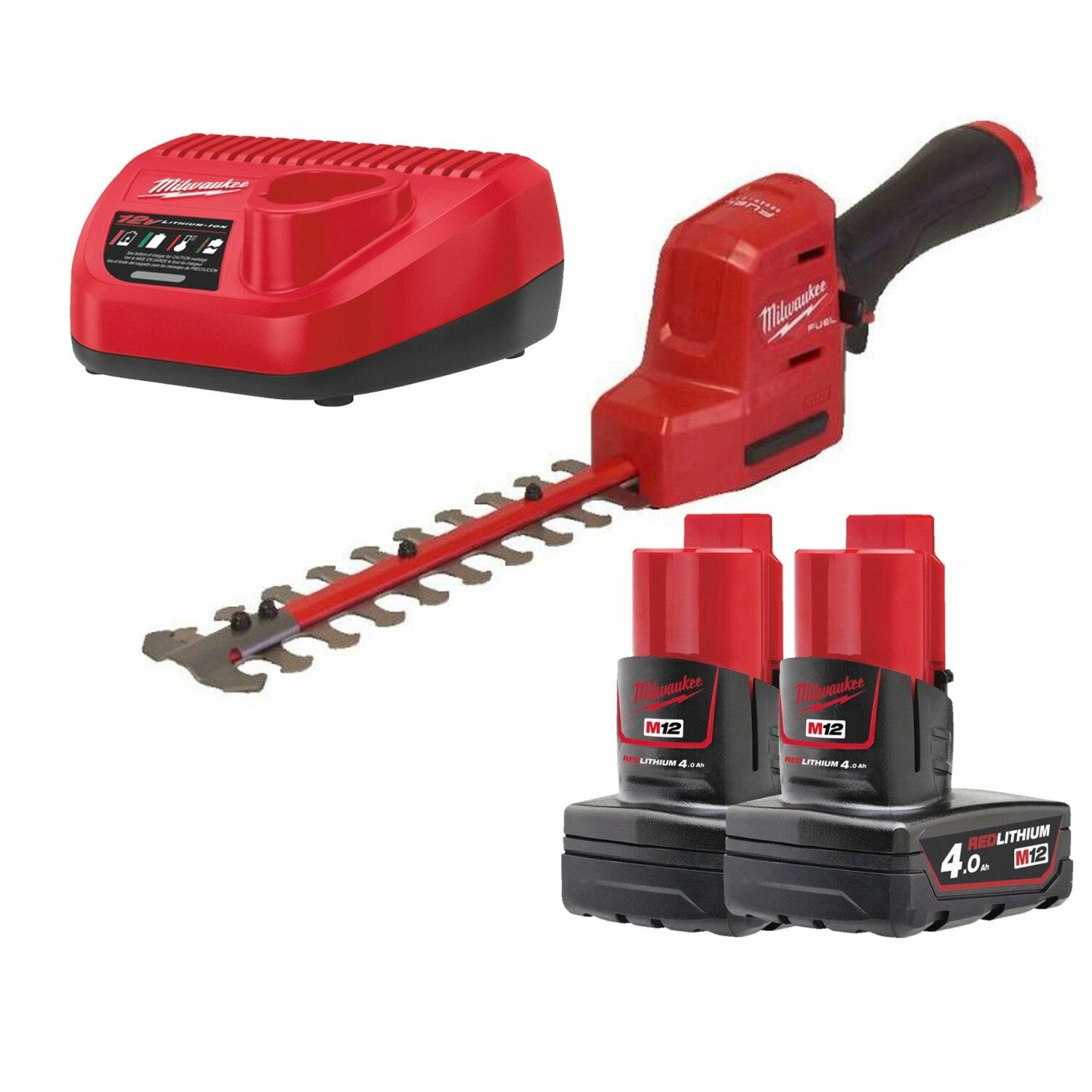 Аккумуляторный-профессиональный- кусторез Milwaukee M12 FHT20-202-4933479676