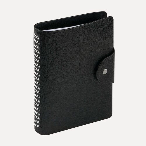 Изображение товара Кожаный блокнот на кольцах Bruno Visconti TORINO черный в линейку / ежедневник недатированный / записная книжка А5 арт.3-685/02