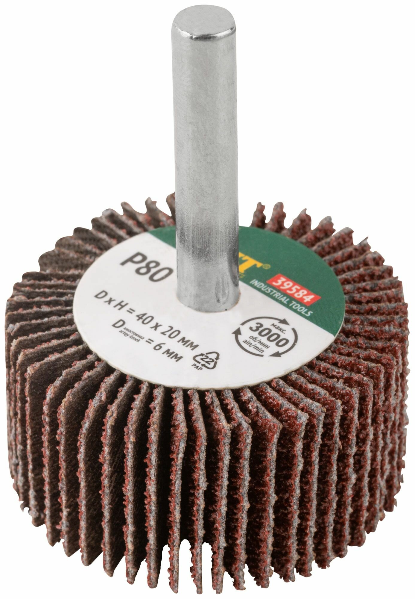 Диск лепестковый для дрели радиальный 40х20х6 мм Р 80