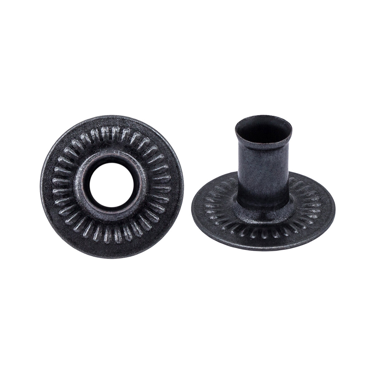 Часть кнопки, S-образная, часть D, BIG, 1214, 11 мм, металл (черненый), 100 шт