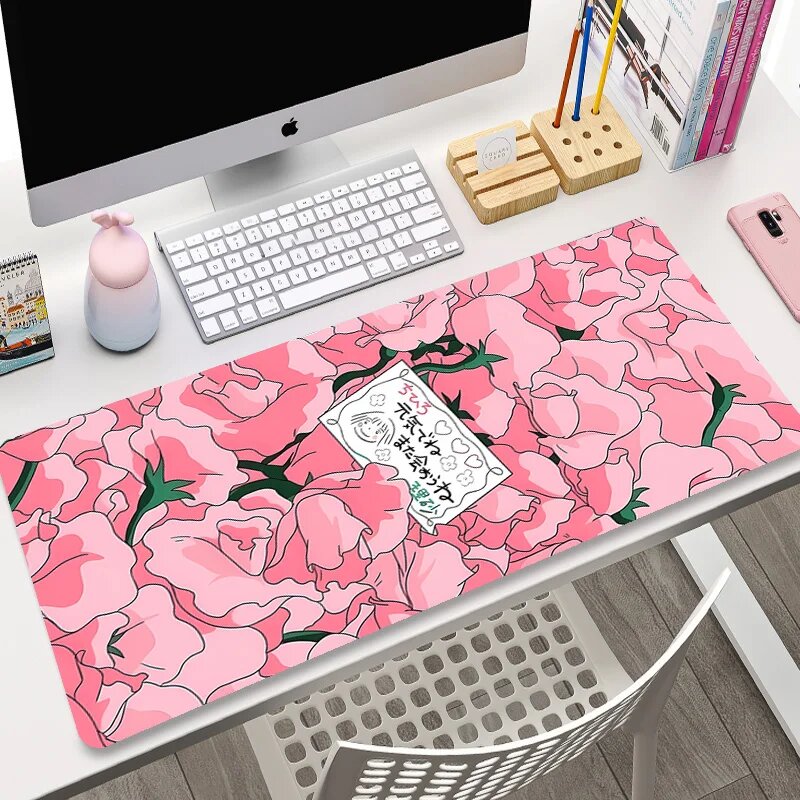 Большой розовый резиновый коврик для мыши Kapalewaii 800x300x2mm, LY005523 (12)
