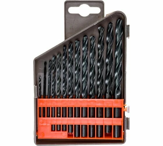 Набор сверл по металлу  13 пр  1 5 6 5 мм  HSS  пластиковая кассета STHOR 22130