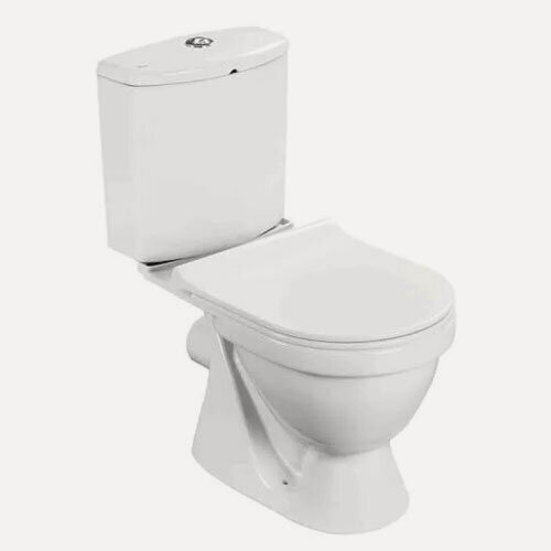 Изображение товара Унитаз-компакт напольный с бачком и сиденьем микролифт Santek Алькор 1. WH50.1.835 безободковый, торнадо