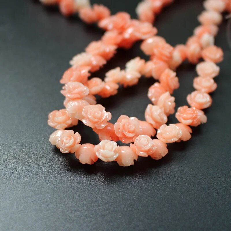 Коралловые бусины камелия 20 шт. 10 мм Pink Orange