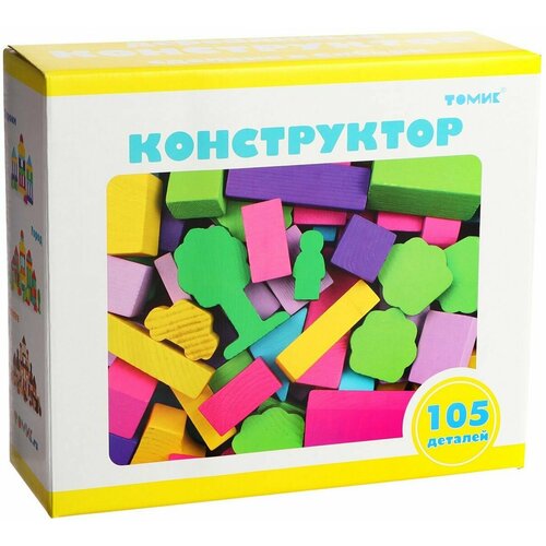 фото Деревянный цветной конструктор томик "краски дня. вечер", игровой набор из 105 деталей