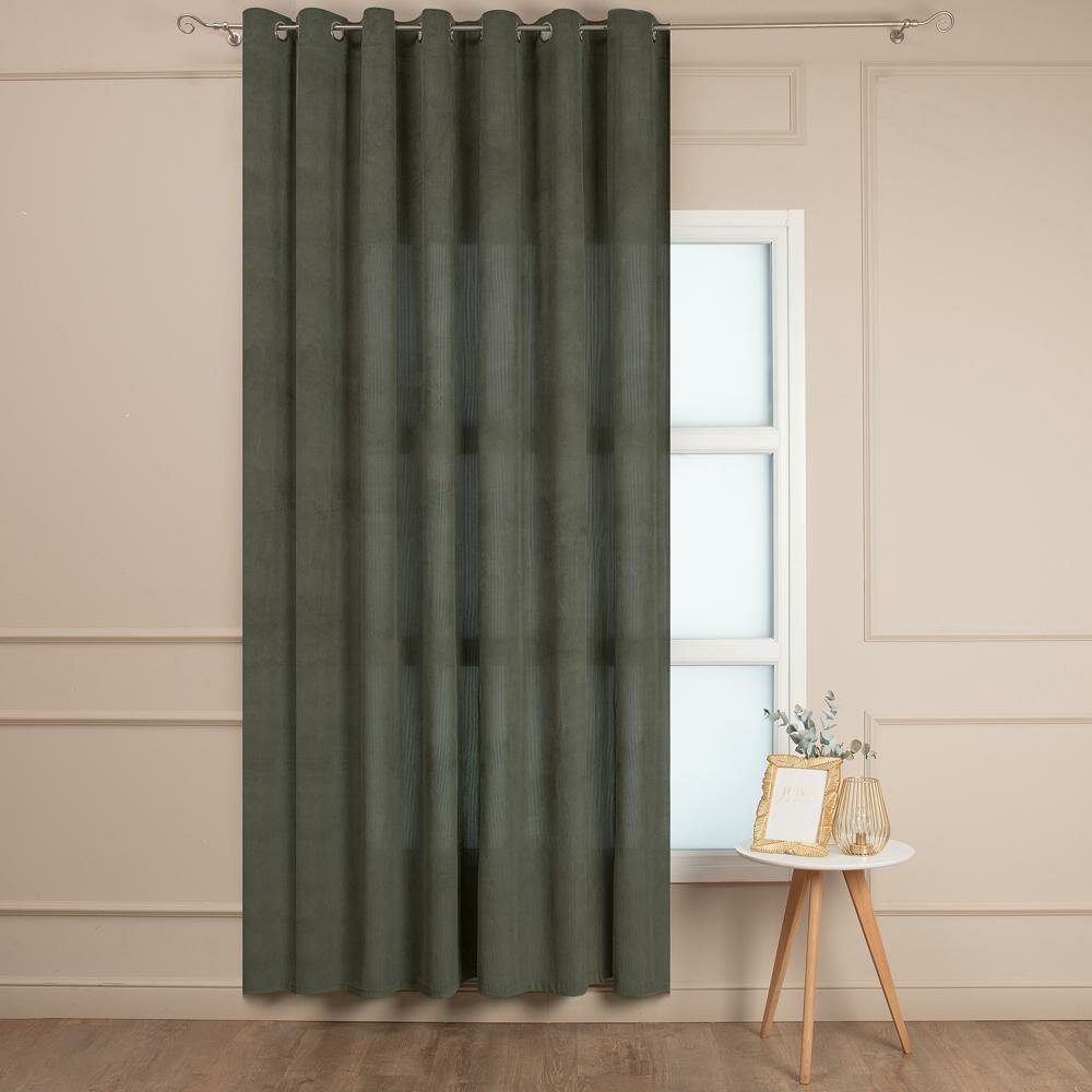 Штора на люверсах 200x280 см цвет зеленый