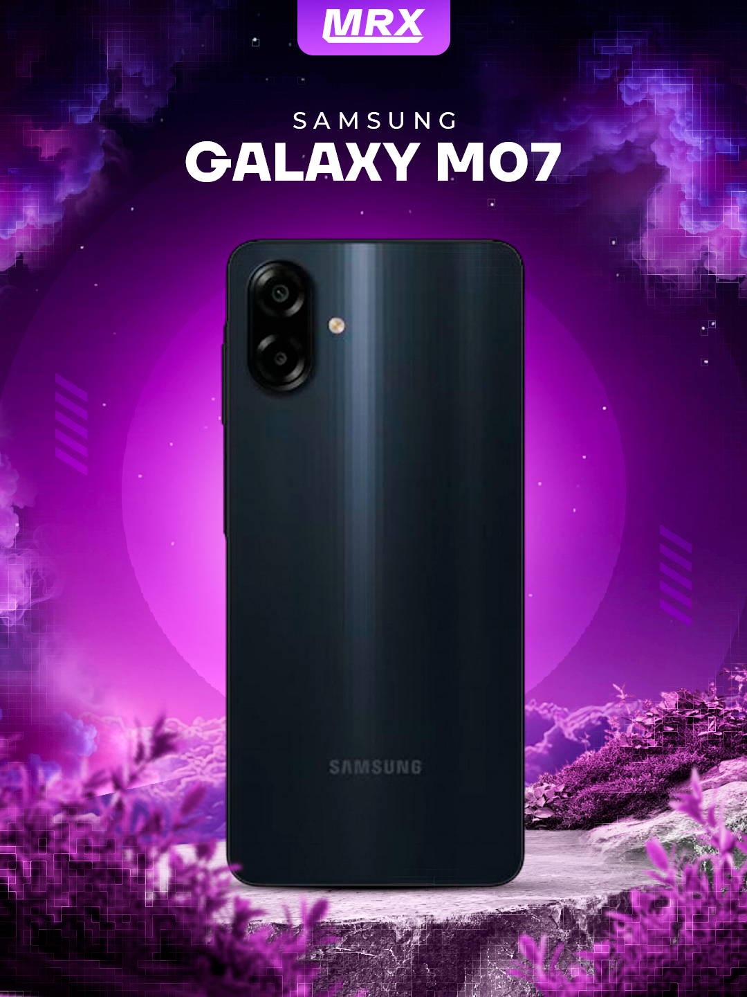 Смартфон Samsung Galaxy M07, 4/64 ГБ, 6.7" дюймовый дисплей, 90Hz, 50Мп AI камера, IP54, BLACK
