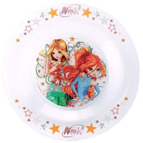 Тарелка стеклянная "Winx Club. Дизайн 2", 19,5 см