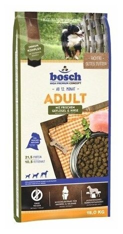 Bosch Эдалт Птица с Просо сухой корм для собак 15 кг