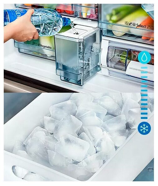 Многокамерный холодильник HITACHI R-WB 642 VU0 GS, Серебристое стекло - фотография № 4