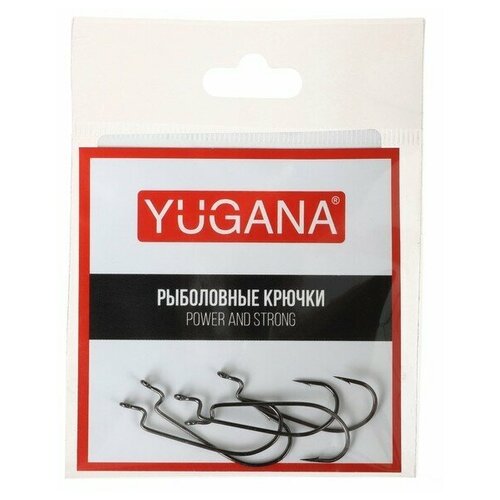фото Крючки офсетные yugana wide range worm №4, 5 шт в упак.