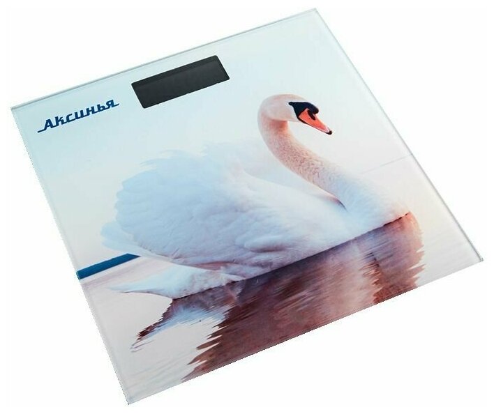 Весы аксинья КС-6010 Белый лебедь рисунок