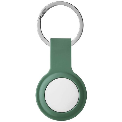 Чехол-брелок uBear Touch Ring Case для AirTag с кольцом-фиксатором, силикон Soft-touch, зеленый чехол брелок ubear touch ring case для airtag с кольцом фиксатором силикон soft touch оранжевый