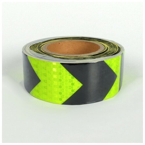 Светоотражающая лента самоклеящаяся желто-черная 5 см х 25 м 2023₽