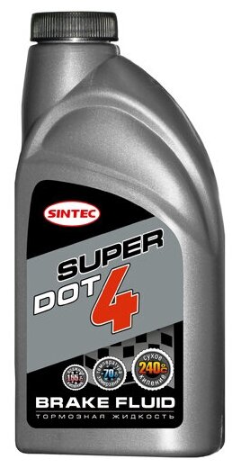 Sintec тормозная жидкость SUPER DOT-4 tk 250оС 455г 25 Sintec 990244