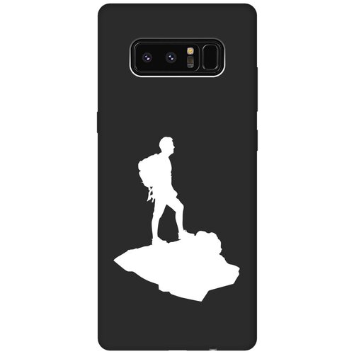 Матовый чехол Trekking W для Samsung Galaxy Note 8 / Самсунг Ноут 8 с 3D эффектом черный матовый чехол true king для samsung galaxy note 8 самсунг ноут 8 с 3d эффектом черный