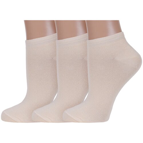 фото Носки хох, 3 пары, размер 23, бежевый