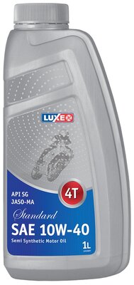 Luxe 123, Масло Моторное Luxe Jaso-Ma 4t 10w-40 Полусинтетическое 1 Л 123 Luxe
