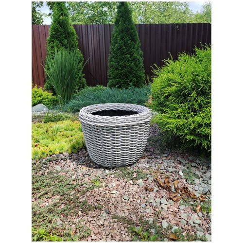 Кашпо CALAMUSDON, плетеное из искусственного ротанга 