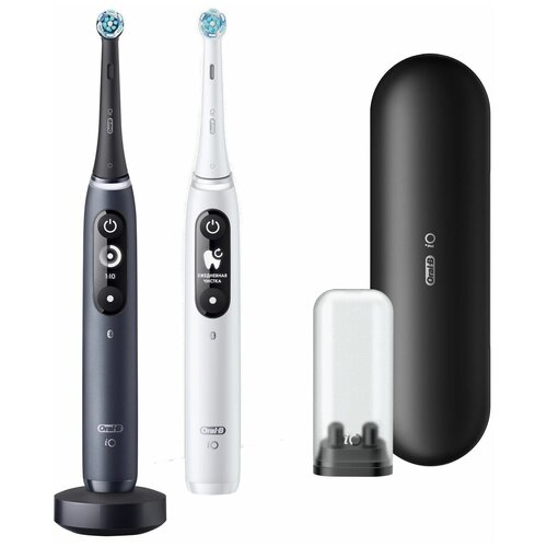Электрические зубные щетки Oral-B iO 7 DUO Black Onyx White Alabaster 3777000₽