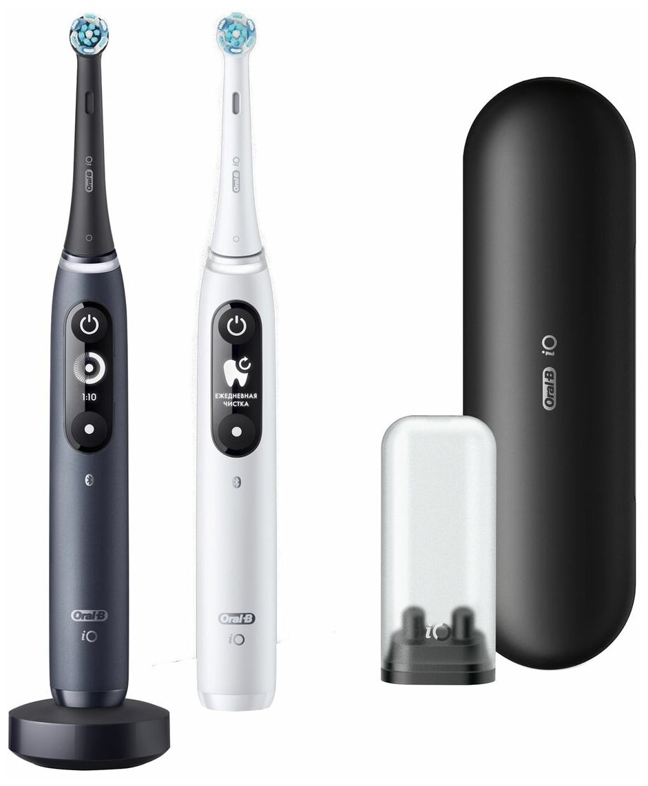 Электрические зубные щетки Oral-B iO 7 DUO Black Onyx, White Alabaster