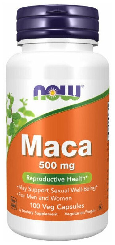 NOW Maca 500 mg 100 caps / Нау Мака 500 мг 100 капс