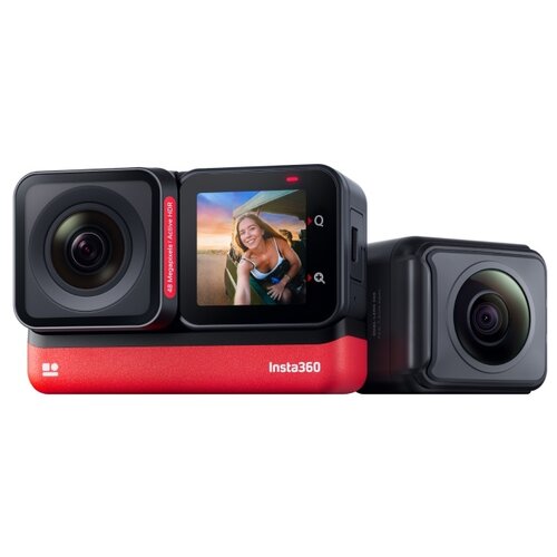Экшн-камера Insta360 One RS Twin, 5760x2880, черная insta360 one r sports action camera lens mod 4k wide angle 360 panoramic dual len leica 1 inch wide angle