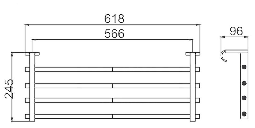 Держатель для полотенец Frap F809, крючков: 2 шт., хром - фотография № 10