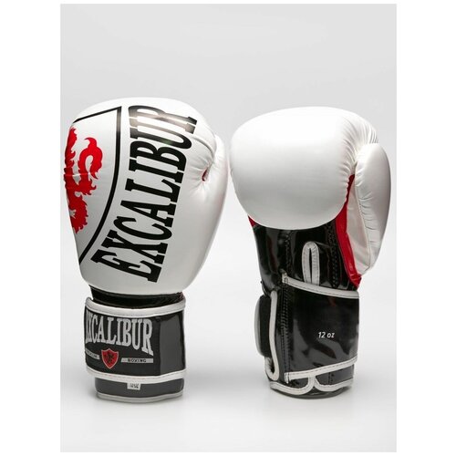 Перчатки боксерские Excalibur 8004-02 White/Black/Red PU 16 унций