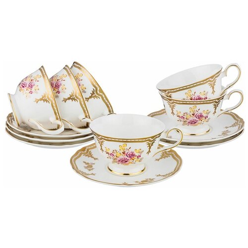 Чайный набор PROUNA nostalgia rose на 6 персон 12 пр.250 мл (621-050)