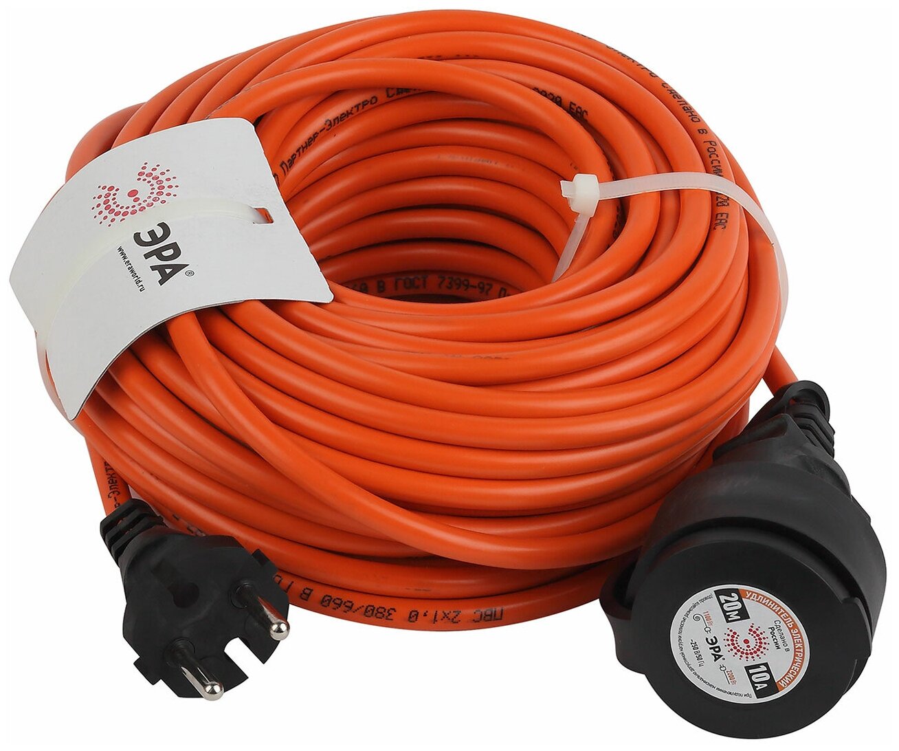 Удлинитель силовой в бухте ЭРА UPx-1-2x1-20m-IP44 без заземления 1 розетка 20м 10А