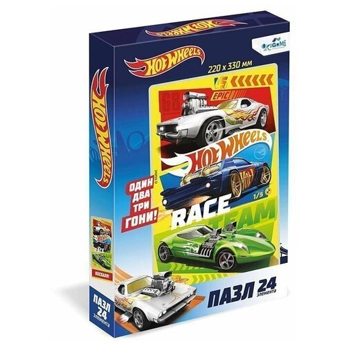 Пазл 24 Hot Wheels Заезд года.