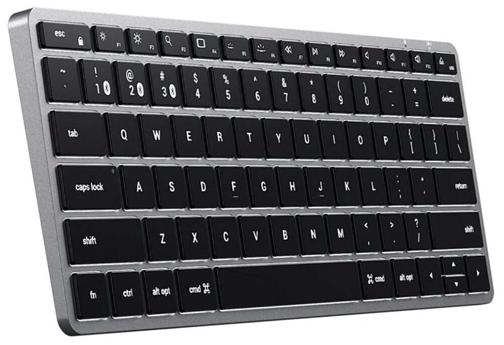 Беспроводная клавиатура Satechi Slim X1 Bluetooth Keyboard-RU. Раскладка - Русская. Цвет- Серый космос.