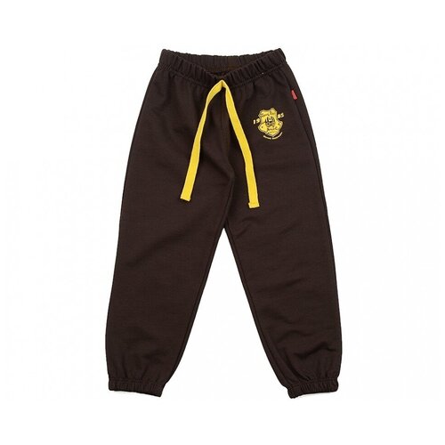 фото Брюки / джоггеры mini maxi, модель 0518, цвет желтый/коричневый, размер 98