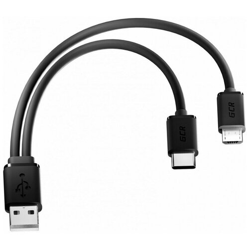 видео кабели и переходники atcom usb 2 0 a m microusb b m 0 8м at9174 Переходник USB - microUSB/USB Type-C, Greenconnect (GCR-51650)