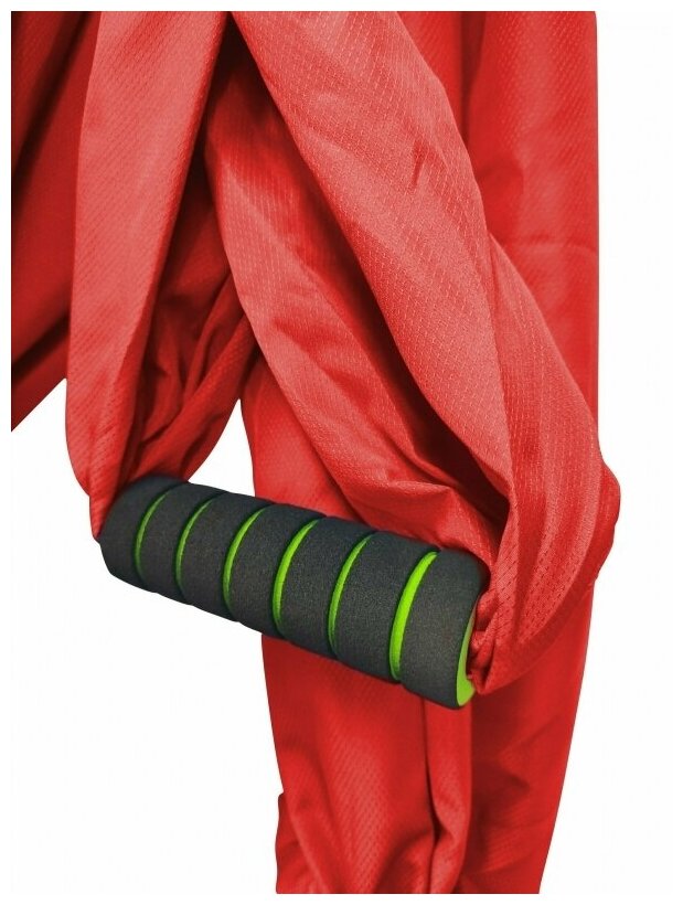 Гамак для йоги Aerial красный 165 х 270 см с ручками - фотография № 2