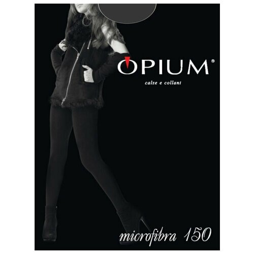 Колготки женские из микрофибры OPIUM Microfiber 150 den, grafite, размер 2