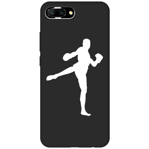 Матовый чехол Kickboxing W для Honor 10 / Хонор 10 с 3D эффектом черный матовый чехол basketball w для honor 10 хонор 10 с 3d эффектом черный