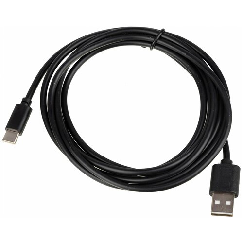 Кабель USB (m)-USB Type-C (m) 2м черный кабель usb type c m usb m 2м в оплетке 2 4a черный