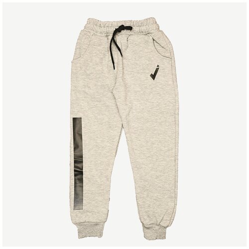 фото Брюки спортивные утеплённые с карманами - светло-серый - 8 лет joi kids