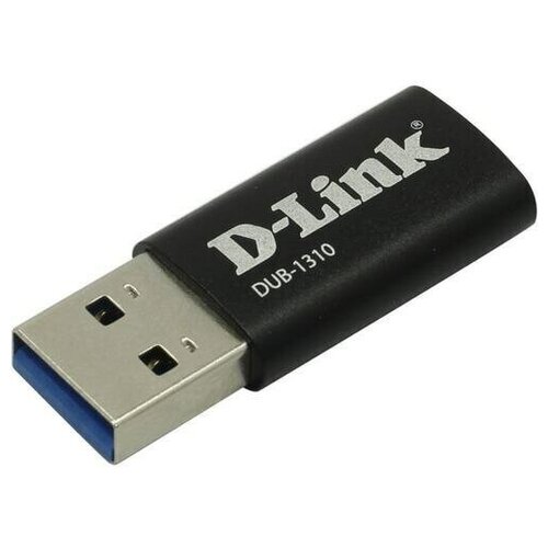 Разъем D-Link DUB-1310/B1A, черный usb концентратор d link dub 1370 b1a разъемов 7 серый