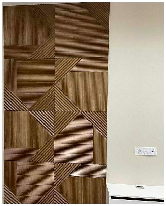 фото Рифленые стеновые панели из Ясеня