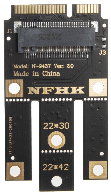 Переходник M.2 ключи A A+E на MiniPCI-e / NFHK N-9437 ver2.0