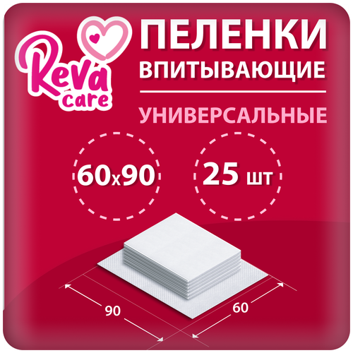 Одноразовая пеленка Reva Care 60х90 см, 25 шт