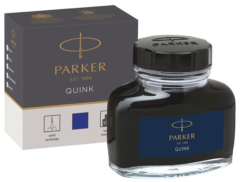 Чернила Parker "Bottle Quink" синие, 57мл