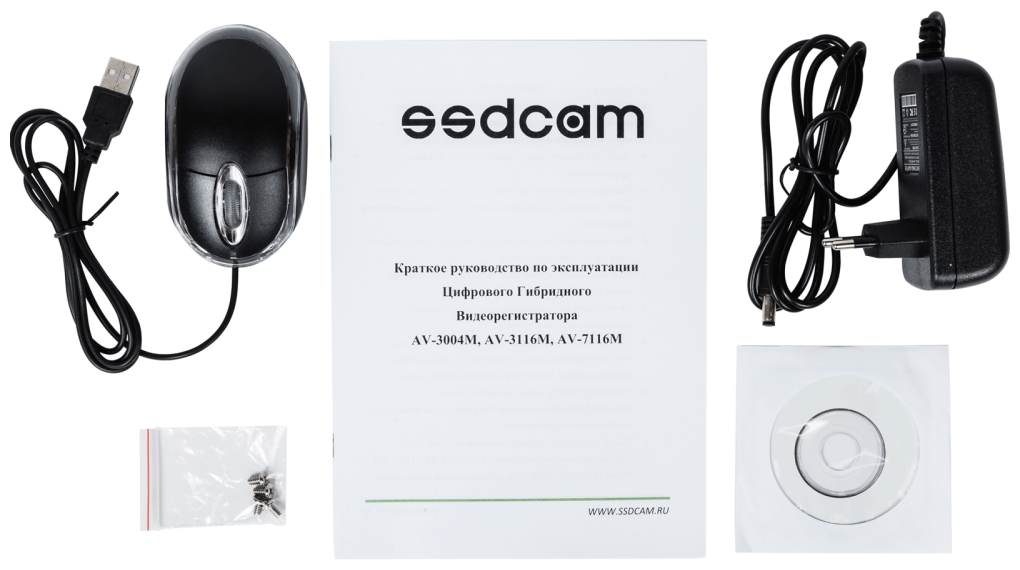 4 канальный AHD видеорегистратор SSDCAM AV-3104N (5Mp-N)