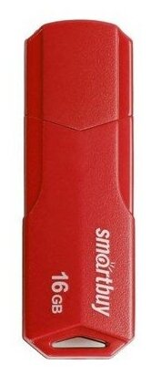 Накопитель USB 2.0 16Гб Smartbuy Clue (SB16GBCLU-R), красный
