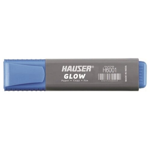 Текстовыделитель Hauser Glow, цвет синий, 10шт/уп (H6001-blue)