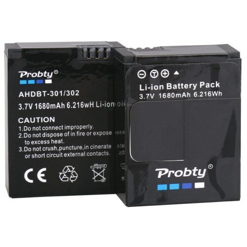 Аккумулятор Probty 1680 mAh (AHDBT-301/302) для GoPro 3